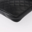 CHANEL Matelasse Cambon Line Shoulder Bag Calf Skin Black Silver CC Auth 154065-15