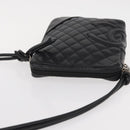 CHANEL Matelasse Cambon Line Shoulder Bag Calf Skin Black Silver CC Auth 154065-6