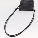 CHANEL Matelasse Cambon Line Shoulder Bag Calf Skin Black Silver CC Auth 154065-7