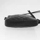 CHANEL Matelasse Cambon Line Shoulder Bag Calf Skin Black Silver CC Auth 154065-5