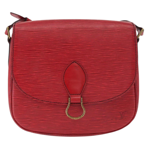 LOUIS VUITTON Epi Saint Cloud GM Shoulder Bag Red M52197 LV Auth 154066