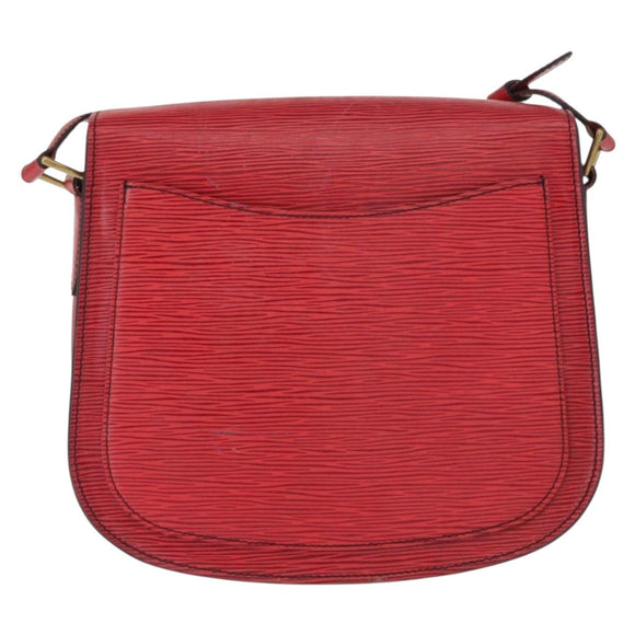 LOUIS VUITTON Epi Saint Cloud GM Shoulder Bag Red M52197 LV Auth 154066