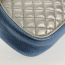 GUCCI Zumi Shoulder Bag Leather Outlet Blue Auth 154069V-17