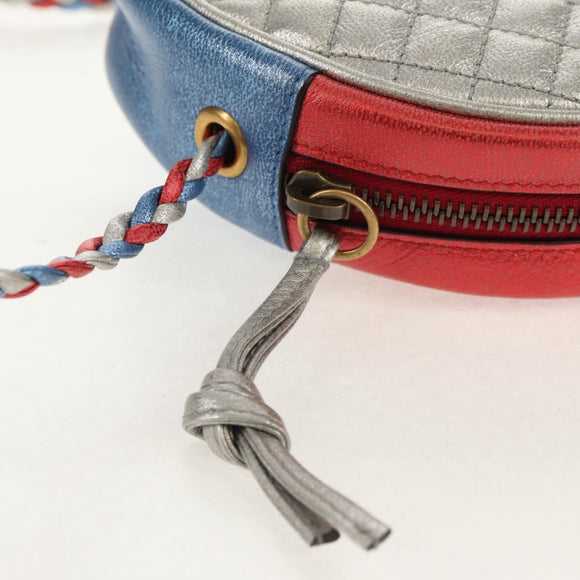 GUCCI Zumi Shoulder Bag Leather Outlet Blue Auth 154069V