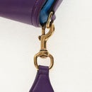 GUCCI Horsebit Shoulder Bag Leather Purple Gold 380573 Auth 154070V-14