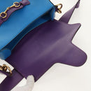 GUCCI Horsebit Shoulder Bag Leather Purple Gold 380573 Auth 154070V-21
