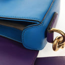 GUCCI Horsebit Shoulder Bag Leather Purple Gold 380573 Auth 154070V-22