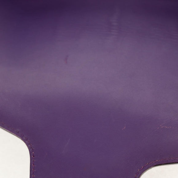 GUCCI Horsebit Shoulder Bag Leather Purple Gold 380573 Auth 154070V