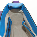 GUCCI Horsebit Shoulder Bag Leather Purple Gold 380573 Auth 154070V-26