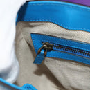 GUCCI Horsebit Shoulder Bag Leather Purple Gold 380573 Auth 154070V-28