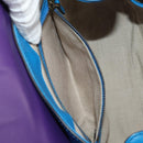 GUCCI Horsebit Shoulder Bag Leather Purple Gold 380573 Auth 154070V-29