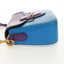 GUCCI Horsebit Shoulder Bag Leather Purple Gold 380573 Auth 154070V-5