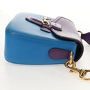 GUCCI Horsebit Shoulder Bag Leather Purple Gold 380573 Auth 154070V-6