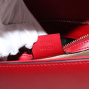 GUCCI Sylvie Sherry Line Shoulder Bag Leather Red Gold Navy 421882 Auth 154071M-22