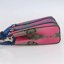 GUCCI GG Supreme Hand Bag PVC 2way Beige Blue Auth 154072SAM-3