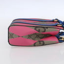 GUCCI GG Supreme Hand Bag PVC 2way Beige Blue Auth 154072SAM-4