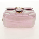 GUCCI GG Marmont Chain Shoulder Bag Leather Pink Gold 739682 Auth 154073V-11