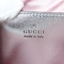 GUCCI GG Marmont Chain Shoulder Bag Leather Pink Gold 739682 Auth 154073V-18