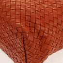 BOTTEGA VENETA INTRECCIATO Hand Bag Leather Brown 141498 Auth 154074V-15