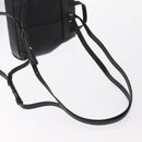 Salvatore Ferragamo Gancini Backpack Leather Black Gold Auth 154075SM-11