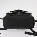Salvatore Ferragamo Gancini Backpack Leather Black Gold Auth 154075SM-13
