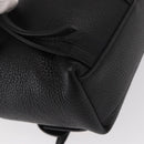 Salvatore Ferragamo Gancini Backpack Leather Black Gold Auth 154075SM-16