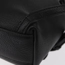 Salvatore Ferragamo Gancini Backpack Leather Black Gold Auth 154075SM-17