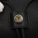 Salvatore Ferragamo Gancini Backpack Leather Black Gold Auth 154075SM-23