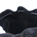 Salvatore Ferragamo Gancini Backpack Leather Black Gold Auth 154075SM-25