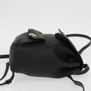 Salvatore Ferragamo Gancini Backpack Leather Black Gold Auth 154075SM-4