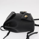 Salvatore Ferragamo Gancini Backpack Leather Black Gold Auth 154075SM-5