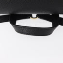 Salvatore Ferragamo Gancini Backpack Leather Black Gold Auth 154075SM-7