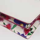 Salvatore Ferragamo Chain Gancini Bag Canvas Multicolor Gold Auth 154076SAM-13