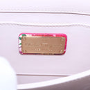 Salvatore Ferragamo Chain Gancini Bag Canvas Multicolor Gold Auth 154076SAM-16