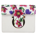 Salvatore Ferragamo Chain Gancini Bag Canvas Multicolor Gold Auth 154076SAM-3