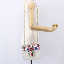 Salvatore Ferragamo Chain Gancini Bag Canvas Multicolor Gold Auth 154076SAM-24