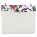 Salvatore Ferragamo Chain Gancini Bag Canvas Multicolor Gold Auth 154076SAM-4