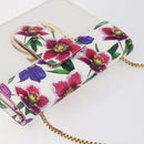 Salvatore Ferragamo Chain Gancini Bag Canvas Multicolor Gold Auth 154076SAM-7