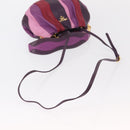 PRADA Hand Bag Leather 2way Multicolor Gold Auth 154077SAM-8