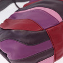 PRADA Hand Bag Leather 2way Multicolor Gold Auth 154077SAM-19