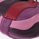 PRADA Hand Bag Leather 2way Multicolor Gold Auth 154077SAM-20