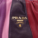 PRADA Hand Bag Leather 2way Multicolor Gold Auth 154077SAM-21