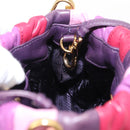 PRADA Hand Bag Leather 2way Multicolor Gold Auth 154077SAM-23