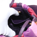 PRADA Hand Bag Leather 2way Multicolor Gold Auth 154077SAM-25