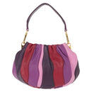 PRADA Hand Bag Leather 2way Multicolor Gold Auth 154077SAM-2