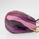 PRADA Hand Bag Leather 2way Multicolor Gold Auth 154077SAM-3