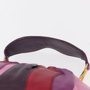 PRADA Hand Bag Leather 2way Multicolor Gold Auth 154077SAM-15