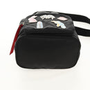 PRADA Hand Bag Nylon 2way Black Silver Auth 154078SAM-5