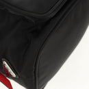 PRADA Hand Bag Nylon 2way Black Silver Auth 154078SAM-15