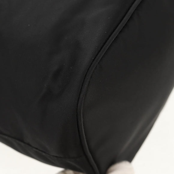 PRADA Hand Bag Nylon 2way Black Silver Auth 154078SAM